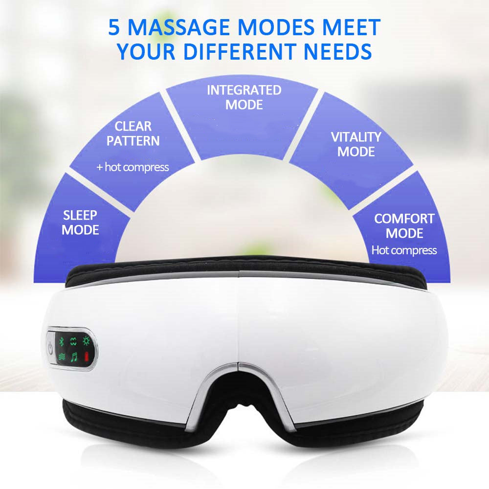 Smart Heated Eye Massager — Air Pressure, Vibration & Heat Therapy