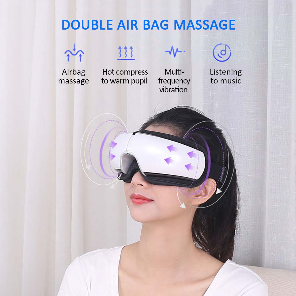 Smart Heated Eye Massager — Air Pressure, Vibration & Heat Therapy